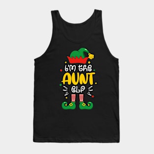 I'm The Aunt Elf Funny Xmas Matching Family Group Christmas Tank Top
